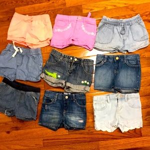 Lot of 9 shorts size 4 Toddler